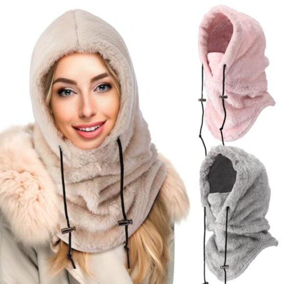 Winter Balaclava Face Mask Flannel Hood Warm Wind Resistant Ski Beanie main image 5